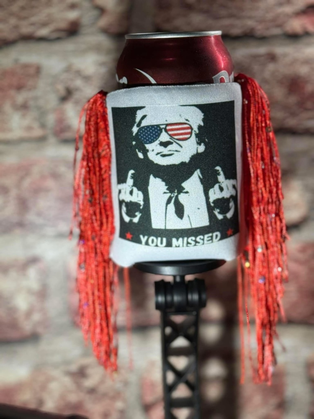 Novelty Can Cooler, any image! Add fringe.